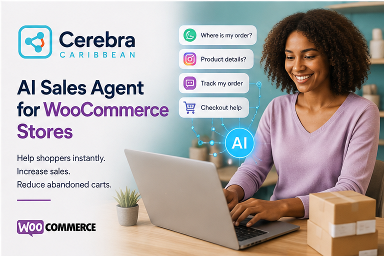 AI sales agent helping a WooCommerce store recommend products and check inventory